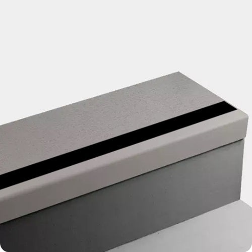 Rice Paper Rubber Stair Tread with 40 Black Insert