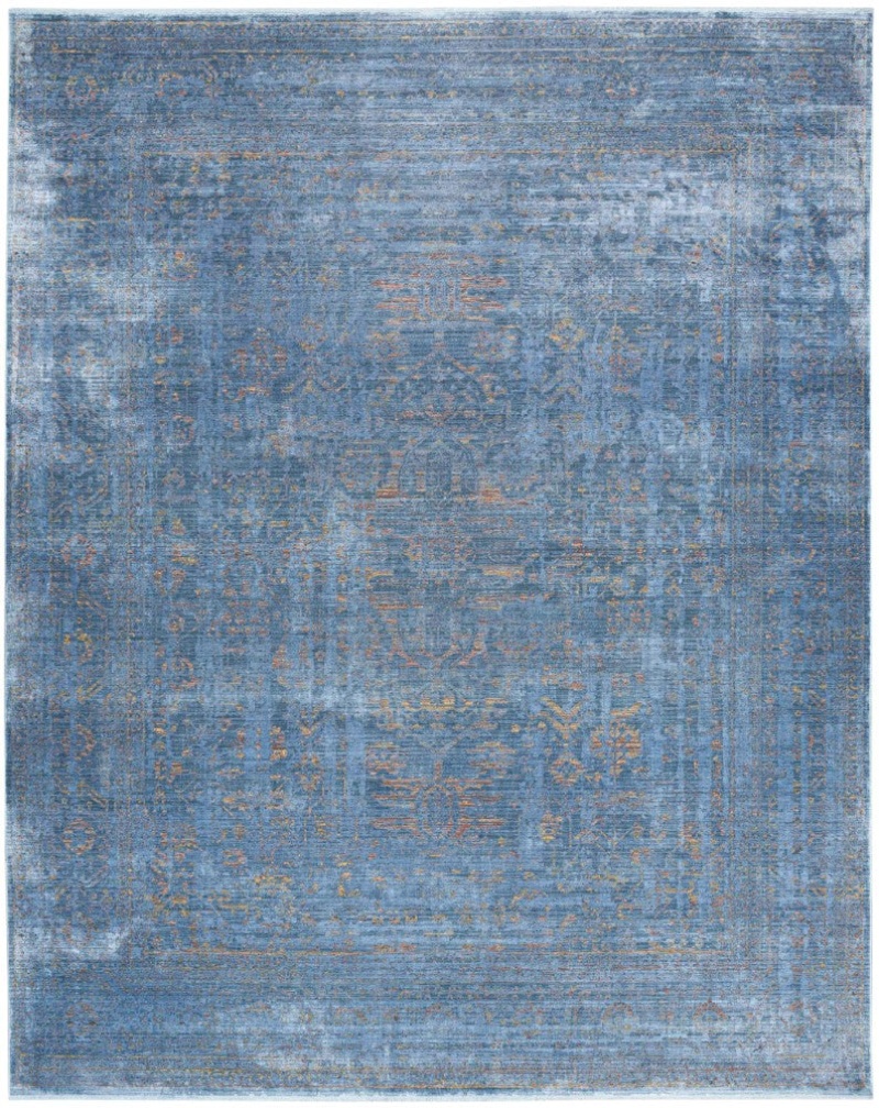 Luxurious Blue Lrs01 Polypropylene Blend Traditional Area Rug - 10 Ft X 13 Ft - Blue
