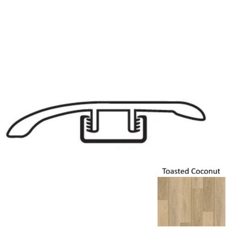 Natural Beauty Basics Old World Toasted Coconut Luxury Vinyl Moulding / Trim - 1.77" X 94.48" Reducer - Urethane