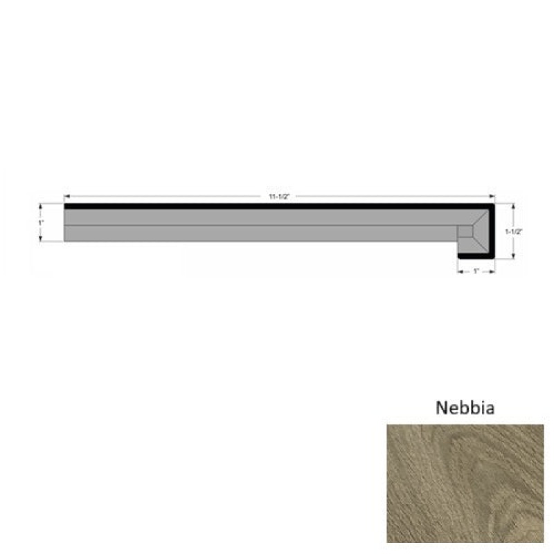Verano Nebbia Hardwood Moulding / Trim - 11 1/2" X 96" Stair Tread - Urethane