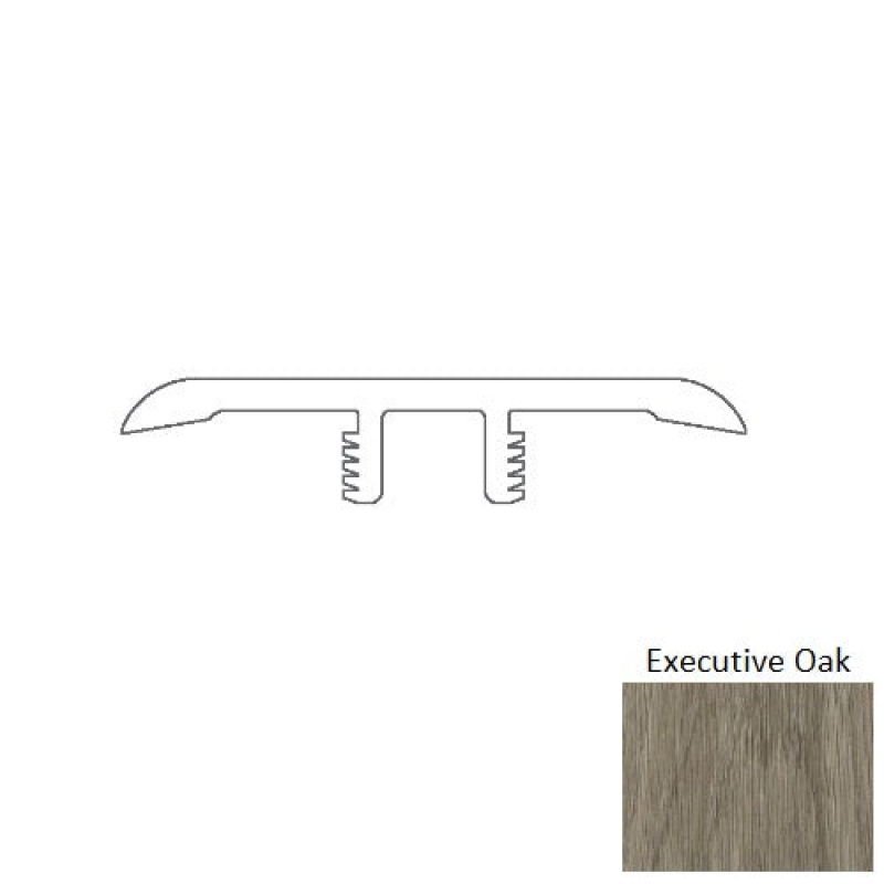 Executive Oak Luxury Vinyl T Molding with Track