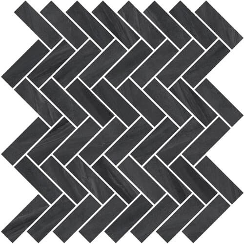 Limerock N Porcelain Mosaic - Herringbone - Natural