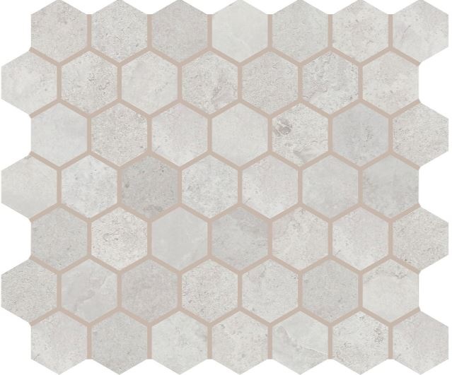 Rochester White Ceramic Mosaic - 1 1/2" Hexagon - Matte