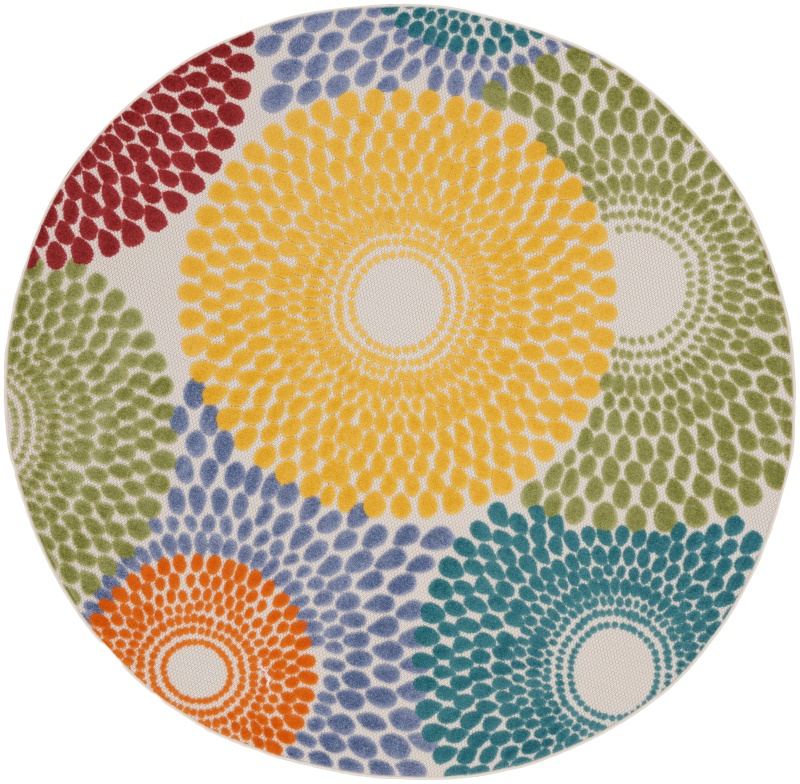 Aloha Alh29 Multicolor Polypropylene Modern Area Rug