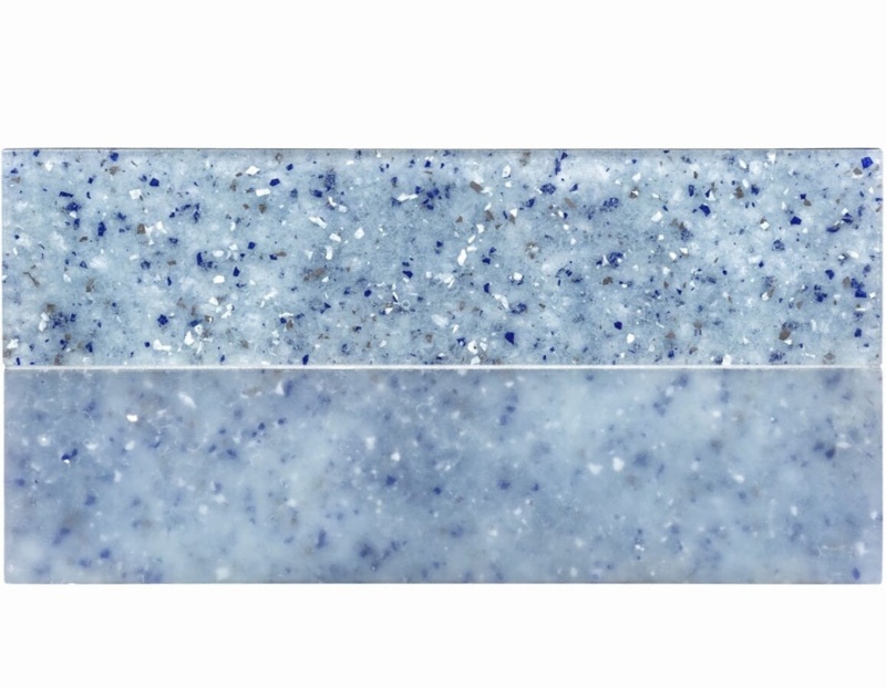 Liquid Moonfalls Glass Tile - Frosted / Clear - 3.5" X 14"