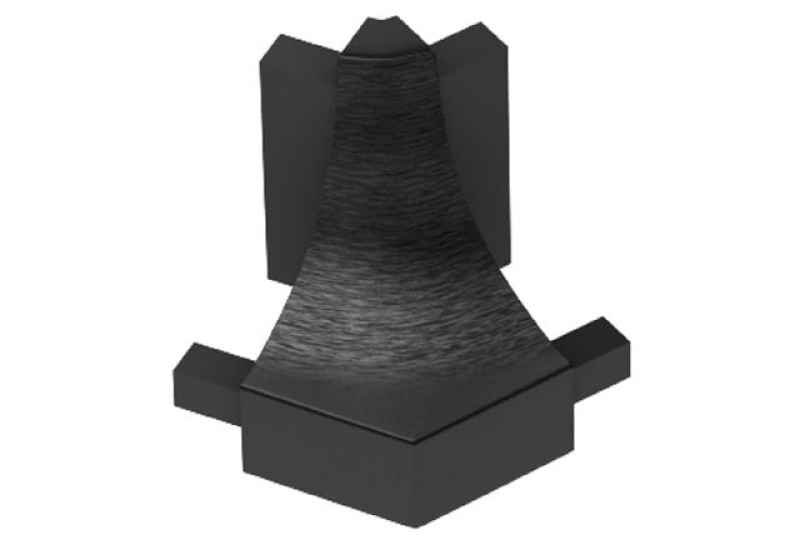 Dilex Ahk 135 Degree Outside Corner Metal Tile Edging Trim - Brushed Graphite Anodized Aluminum - 1/2" X 1"