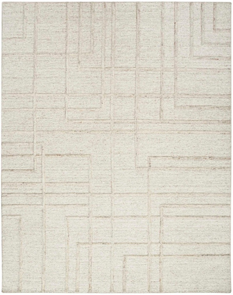 Ck045 Impressions Ivory Imp01 Wool Contemporary Area Rug - 8 Ft X 10 Ft - Ivory