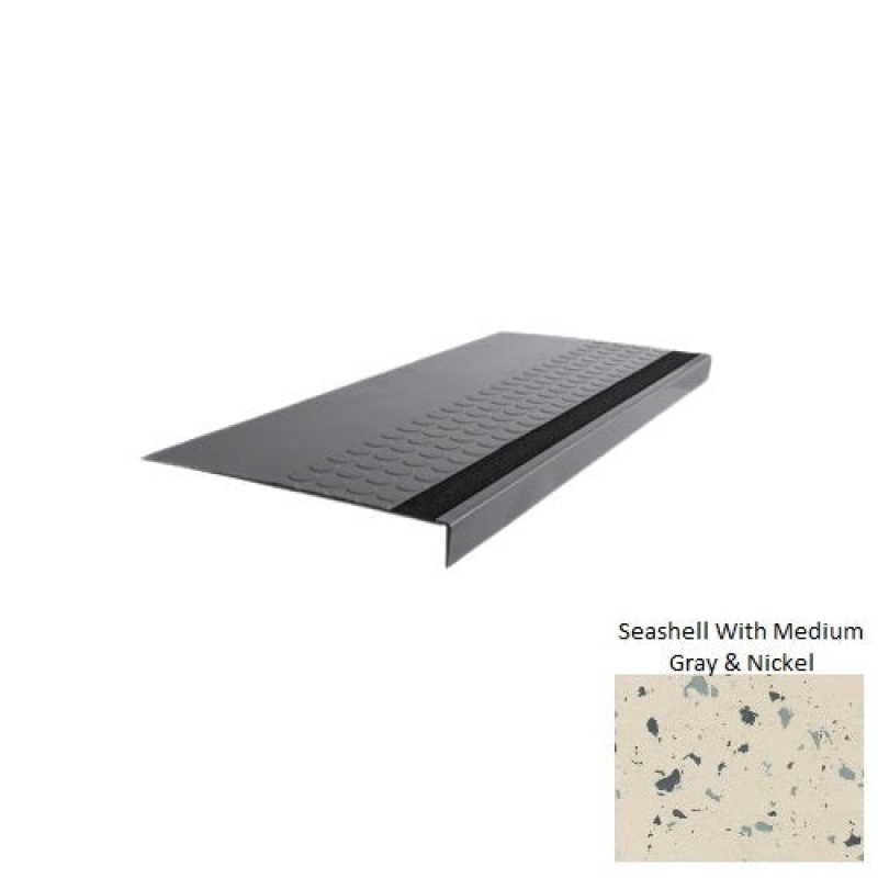 Seashell Rubber Stair Tread 15" x 72"