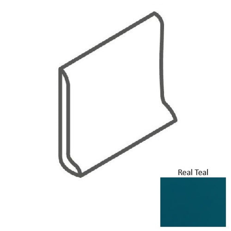 Color Complements Real Teal Ceramic Floor & Wall Trim