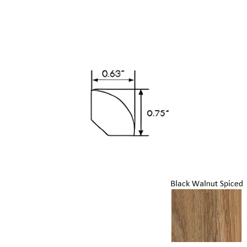Nugen XL Black Walnut Spiced Quarter Round Trim