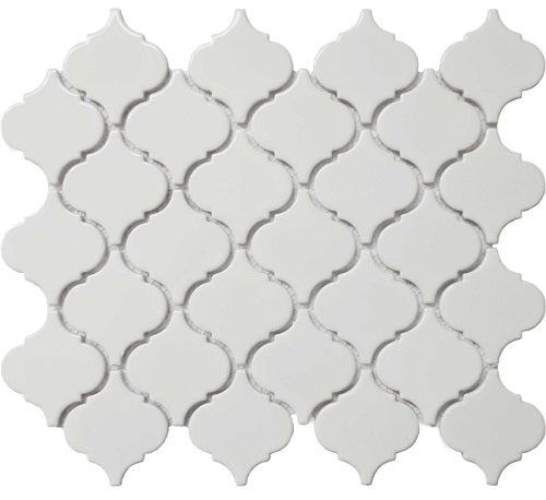 White Porcelain Arabesque Mosaic Tile