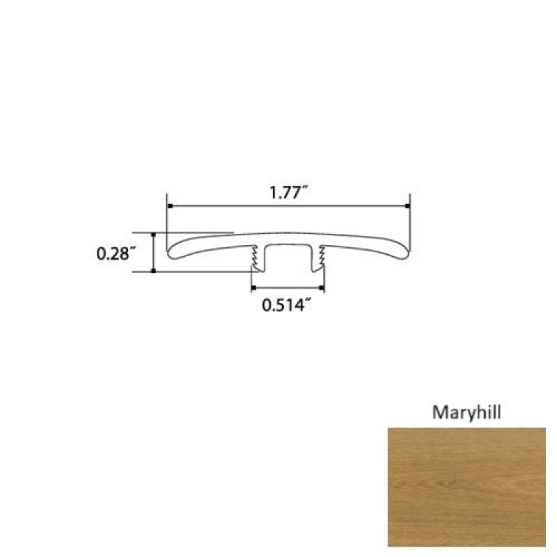 Jasper Maryhill Luxury Vinyl Moulding / Trim - 94" T Molding - Commercial Ceramic Bead Uv Coating