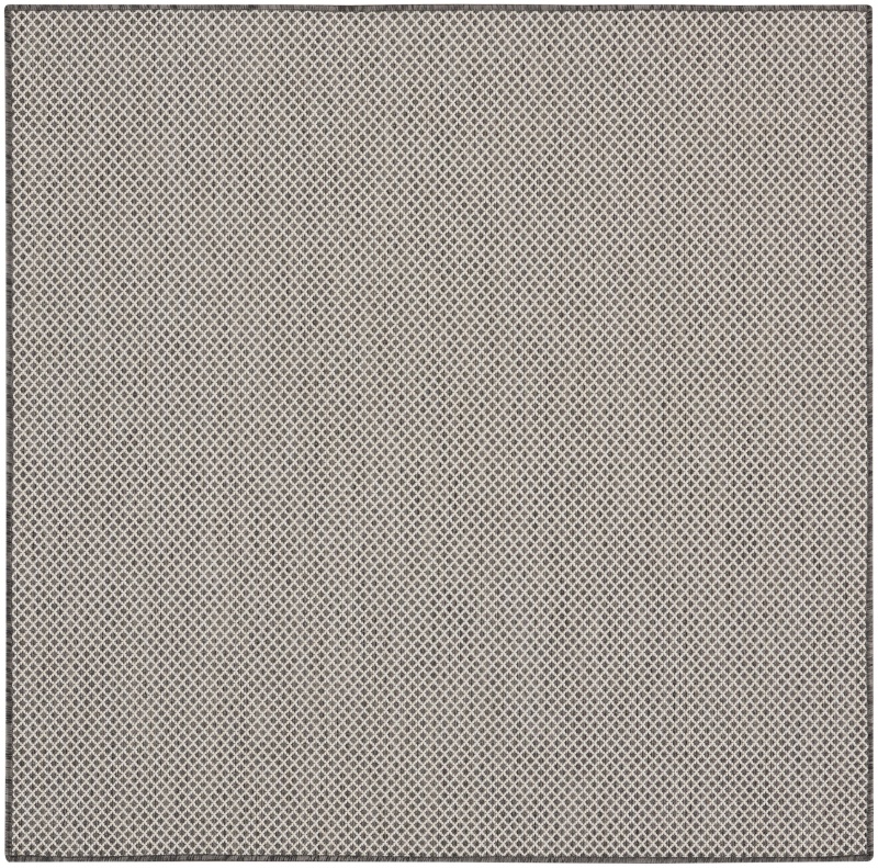 Courtyard Ivory / Charcoal Polypropylene Modern Area Rug