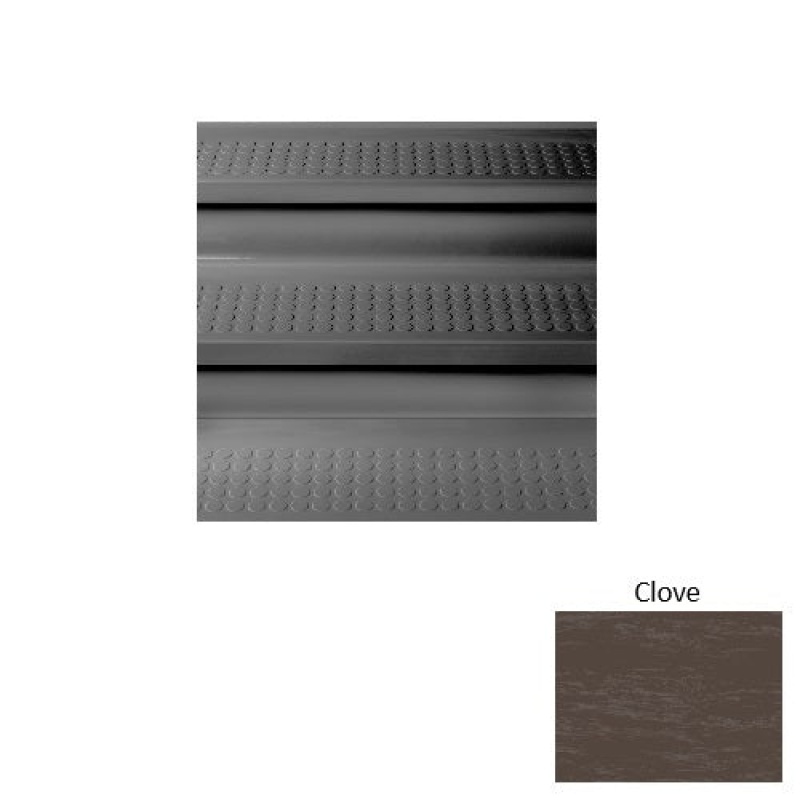Marbleized 96 Clove Vantage Raised Circular Rubber (Sq) Stair Tread With Riser - Textured