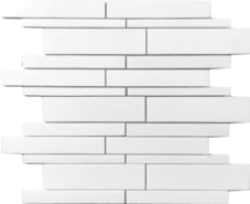 Metropolitan Thassos White Deco Marble Mosaic – Random Linear – Polished