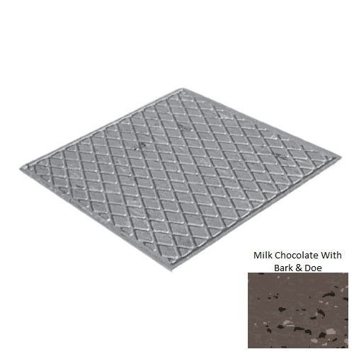 Spextones Milk Chocolate With Bark & Doe Rubber Diamond Landing Tile - Textured - 27" X 27"