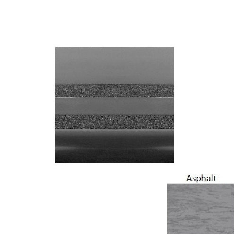 Marbleized 50 Asphalt Light Duty With Two 3/4 Inch Strips Rubber (Sq) With Safety Yellow Abrasive Strip Stair Tread - Smooth