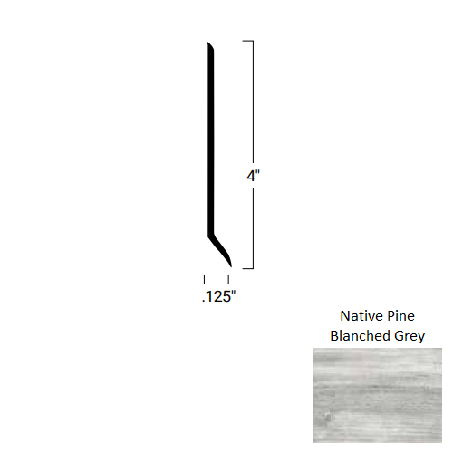 Johnsonite Native Pine Blanched Grey Rubber Masquerade Wall Base