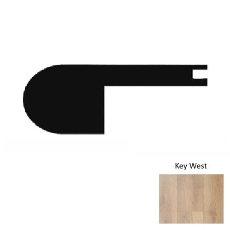 Paradise Key West Laminate Wood Moulding / Trim - 94" Flush Stair Nose - Wire Brushed