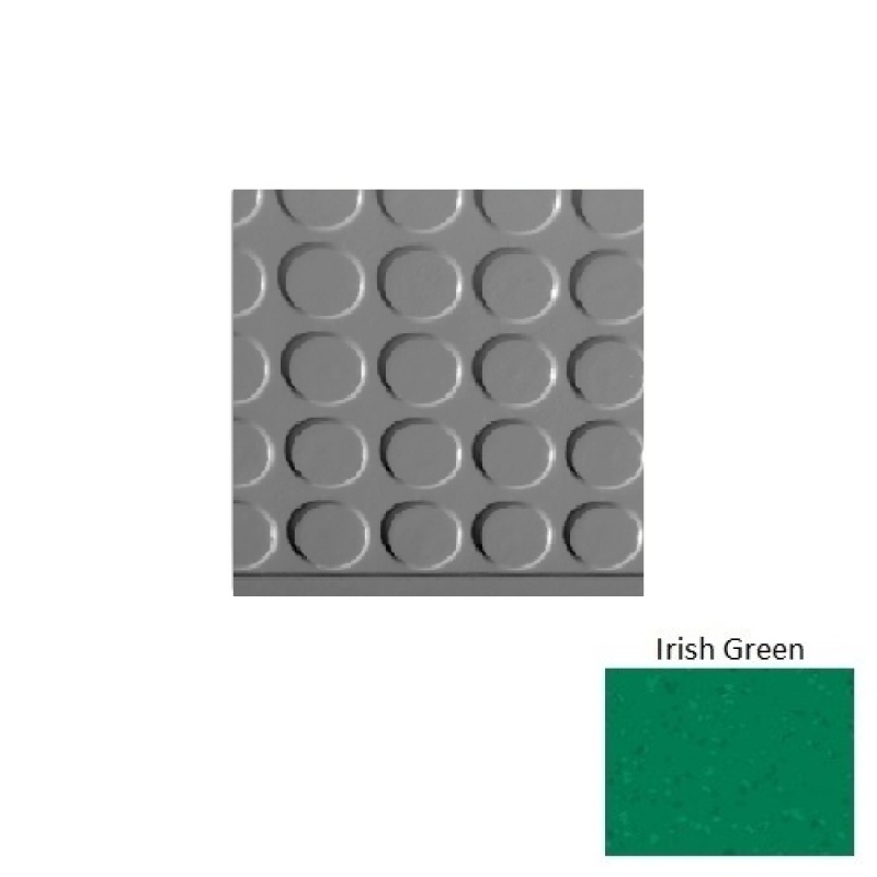 Symmetry 97 Irish Green Vantage Raised Circular 15" Depth Rubber (Sq) Stair Tread - Textured