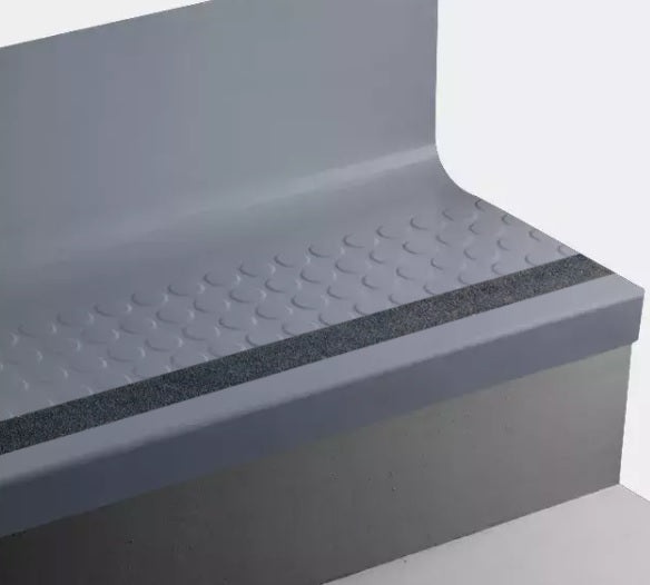 Angle Fit Stair Tread with Riser, 19" x 96"