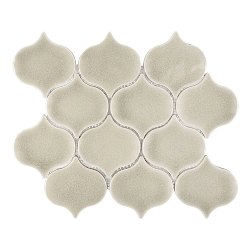 Atlas Spanish Moss Ceramic Mosaic - Raindrop - Gloss Crackle