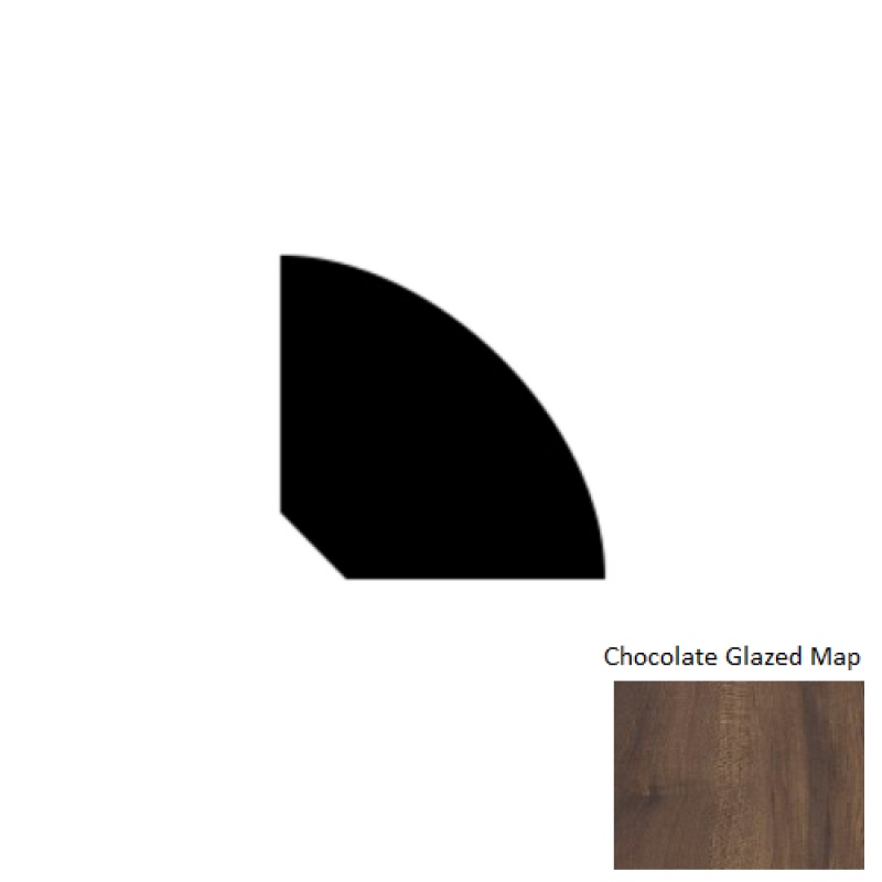 Chocolate Glazed Map Laminate Wood Quarter Round Trim
