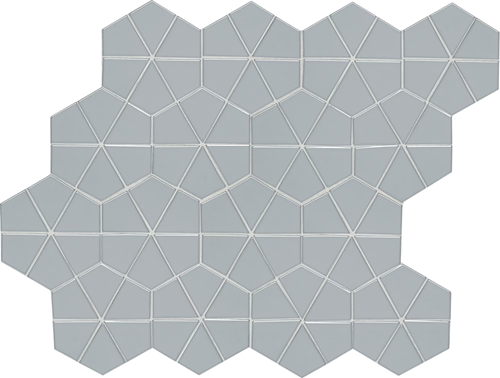 Stagecraft Desert Gray Ceramic Mosaic 6" x 6" Kaleidoscope