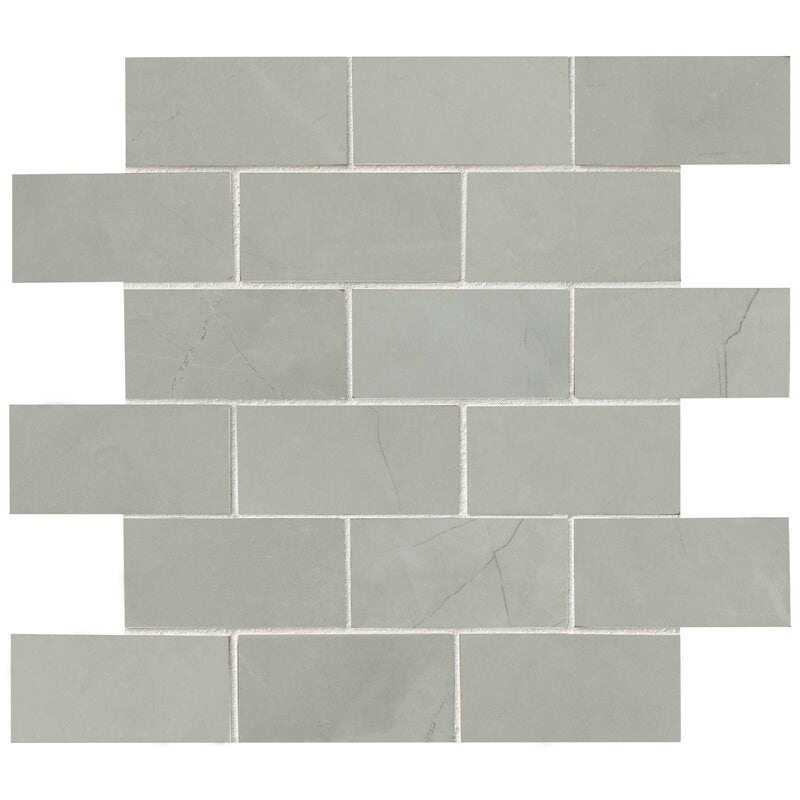 Sande Ivory Porcelain Mosaic - 2" x 4" Brick - Polished