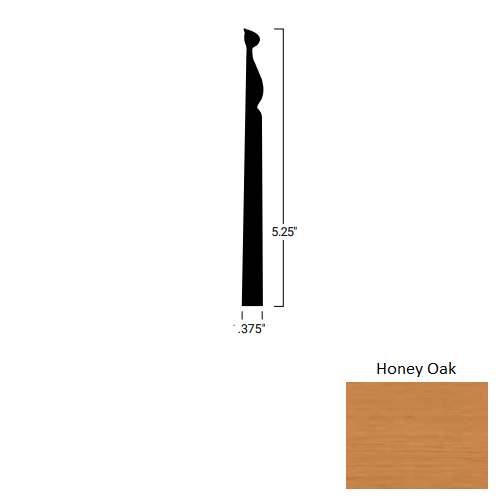 Johnsonite Honey Oak Rubber Masquerade Wall Base - Classic
