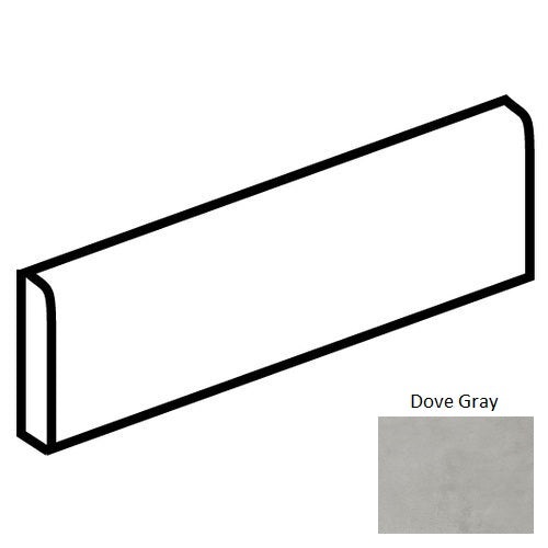 Portfolio Dove Gray Porcelain Bullnose Trim 3" x 12"