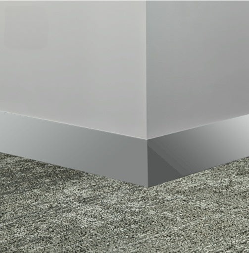 Johnsonite Platinum Rubber Millwork Contoured Wall Base - 2 1/2" X 96" X 1/4" Monument - Millwork Contoured Wall Base