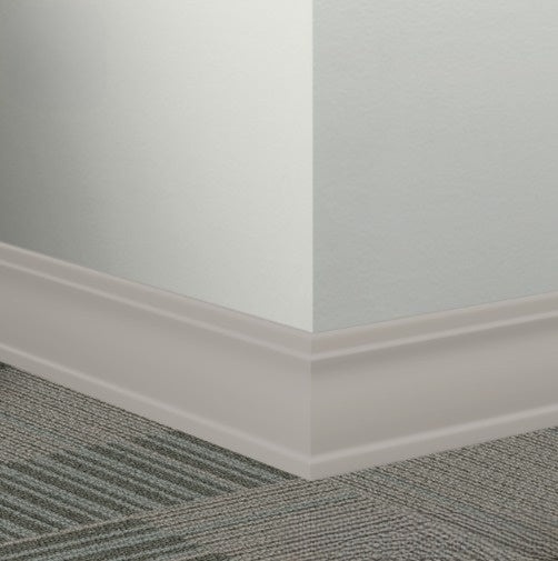 Johnsonite Silver Grey Rubber Millwork Contoured Wall Base