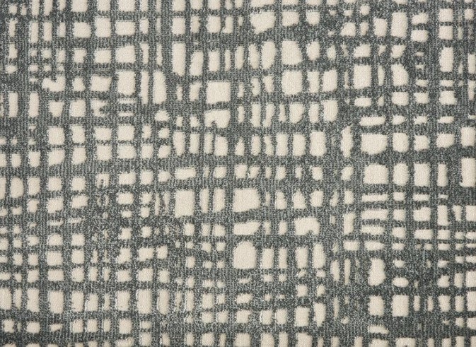 Movement Cubism Charcoal Polypropylene & Polysilk Carpet - Pattern