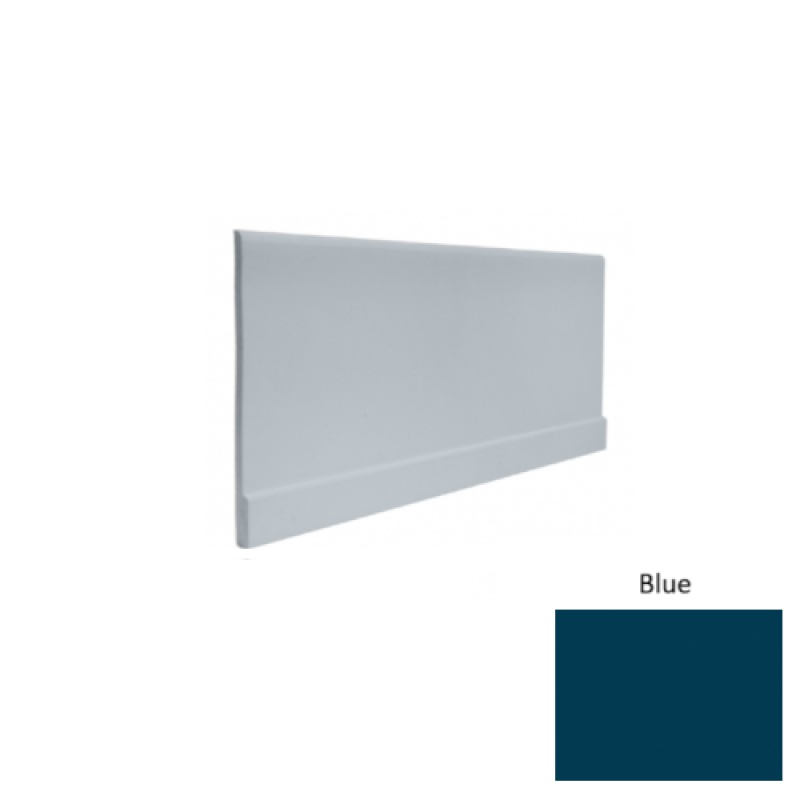 Contours #00 Simplicity Blue Rubber Profiled Wall Base - Satin - 4" X 8 Ft