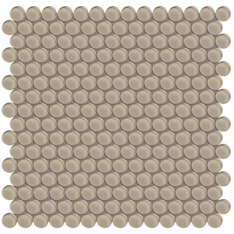 Aquatica Element Smoke Glass Mosaic - Penny Round - Glossy