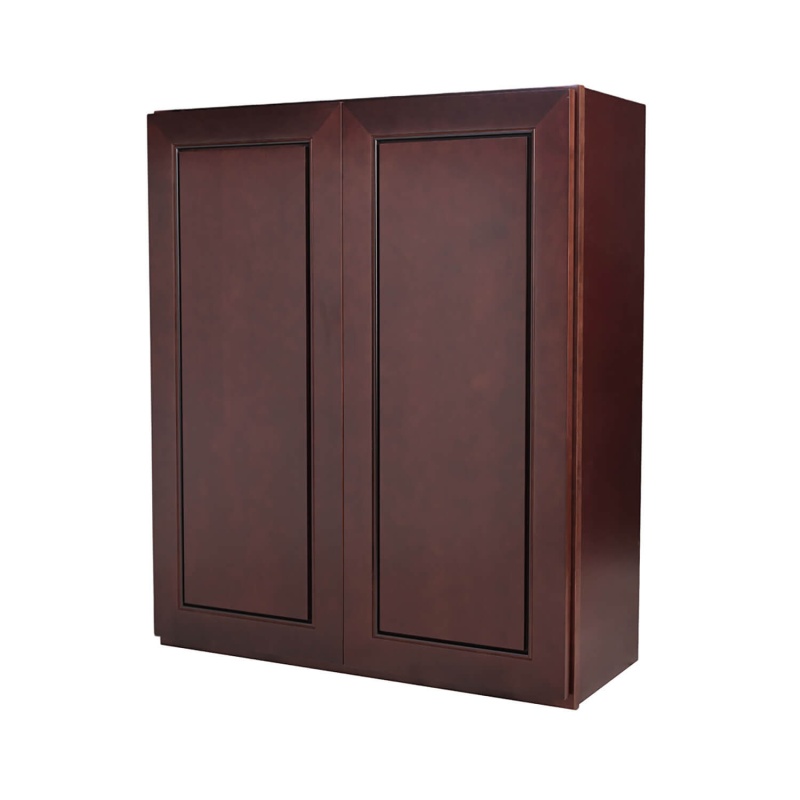 Chocolate Mahogany Wood Kitchen Wall Cabinet