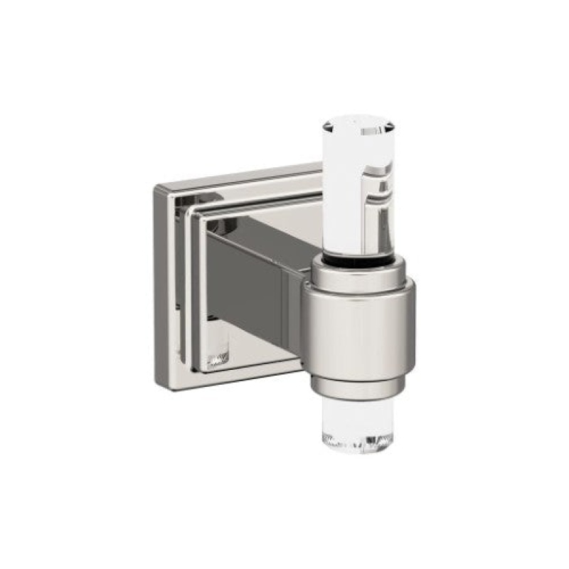 Amerock Glacio Zinc & Acrylic Single Prong Robe Hook – Clear / Polished Nickel – 2 13/16" (71 mm) Length