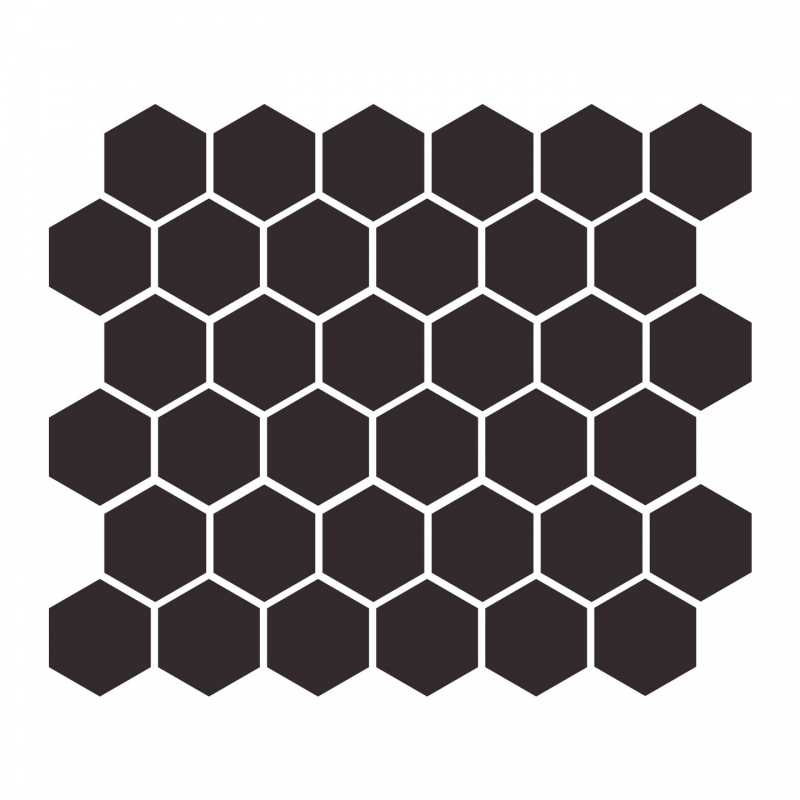 Carrollton Charcoal Porcelain Mosaic - 2" Hexagon - Matte