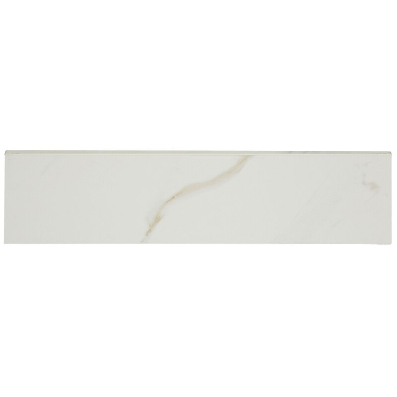 Florentine Carrara Ceramic Wall Trim 3" x 12"