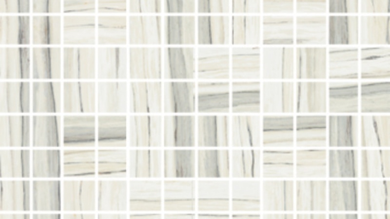 Zebrino Calacatta Honed Porcelain Mosaic, 1" x 1"