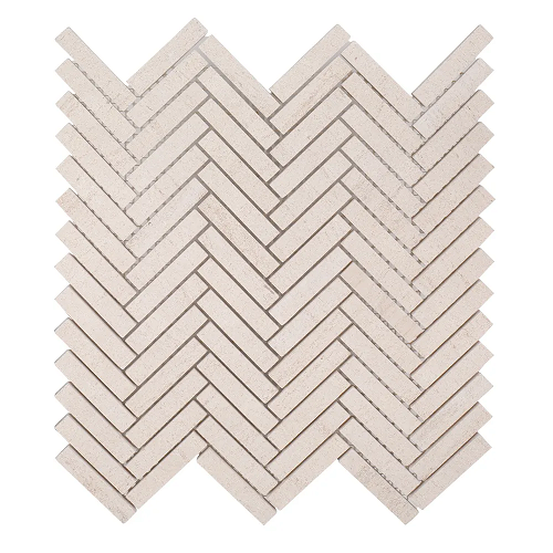 Align Shadow Limestone Mosaic - Herringbone - Honed