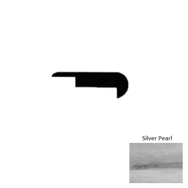 The Glacier Point Silver Pearl Luxury Vinyl 94" Stair Nose