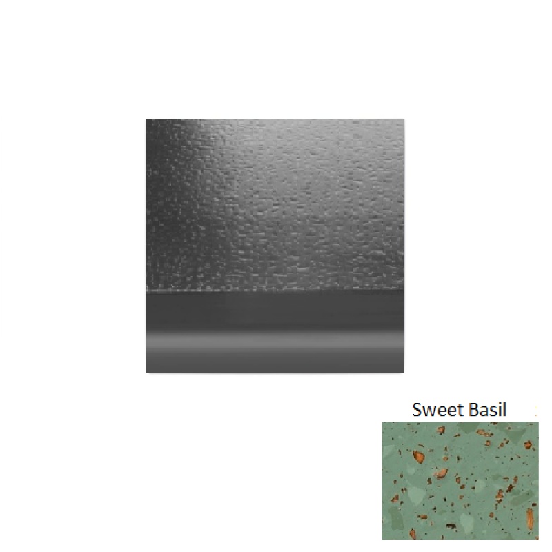 Renew 95 Sweet Basil With Riser Rubber (Sq) Stair Tread - Hammered