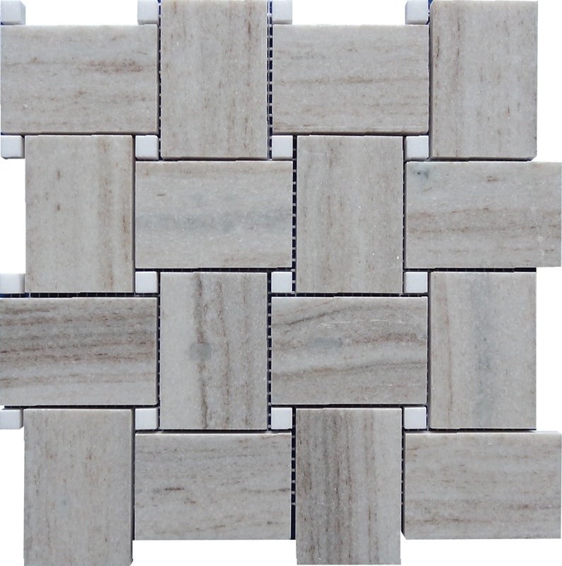 Sahara Crystal Sand / Thassos White Marble Mosaic - Sahel - Polished