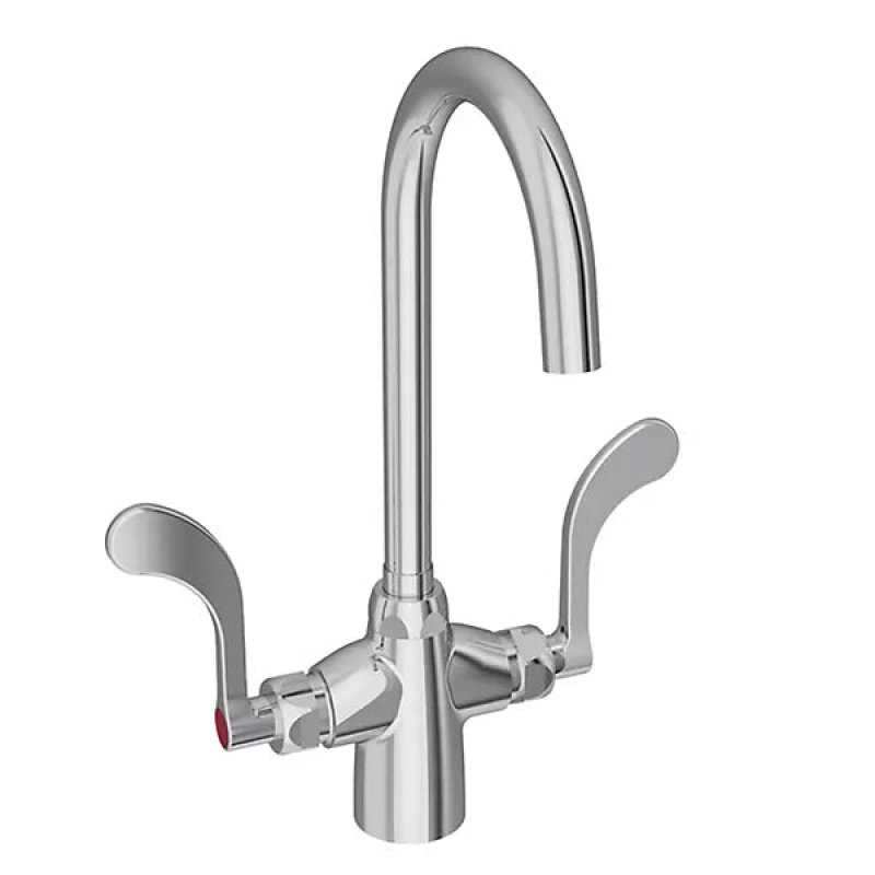 Lk500lgn05t4 Chrome Deck Mount Kitchen Faucet - Double Handle / One Hole - Chrome