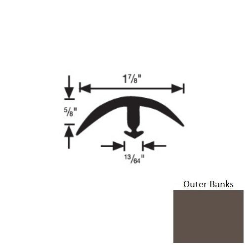 Flextones Outer Banks Vinyl 164 Snap Down Super Edge - 1 7/8" X 12 Ft - Thermoplastic