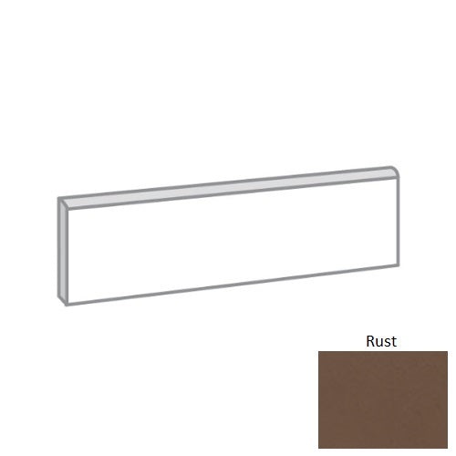 Ironworx Rust Porcelain Floor & Wall Trim, 3" X 12" Bullnose, Matte