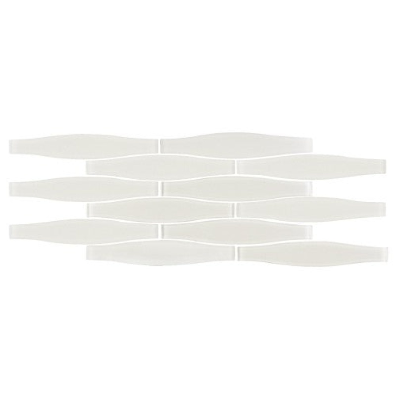 Liquid Warm White Glass Mosaic Vase