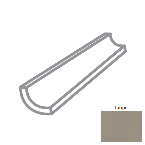 Traditions Taupe Ceramic Wall Trim - 1" X 6" Quarter Round